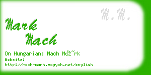 mark mach business card